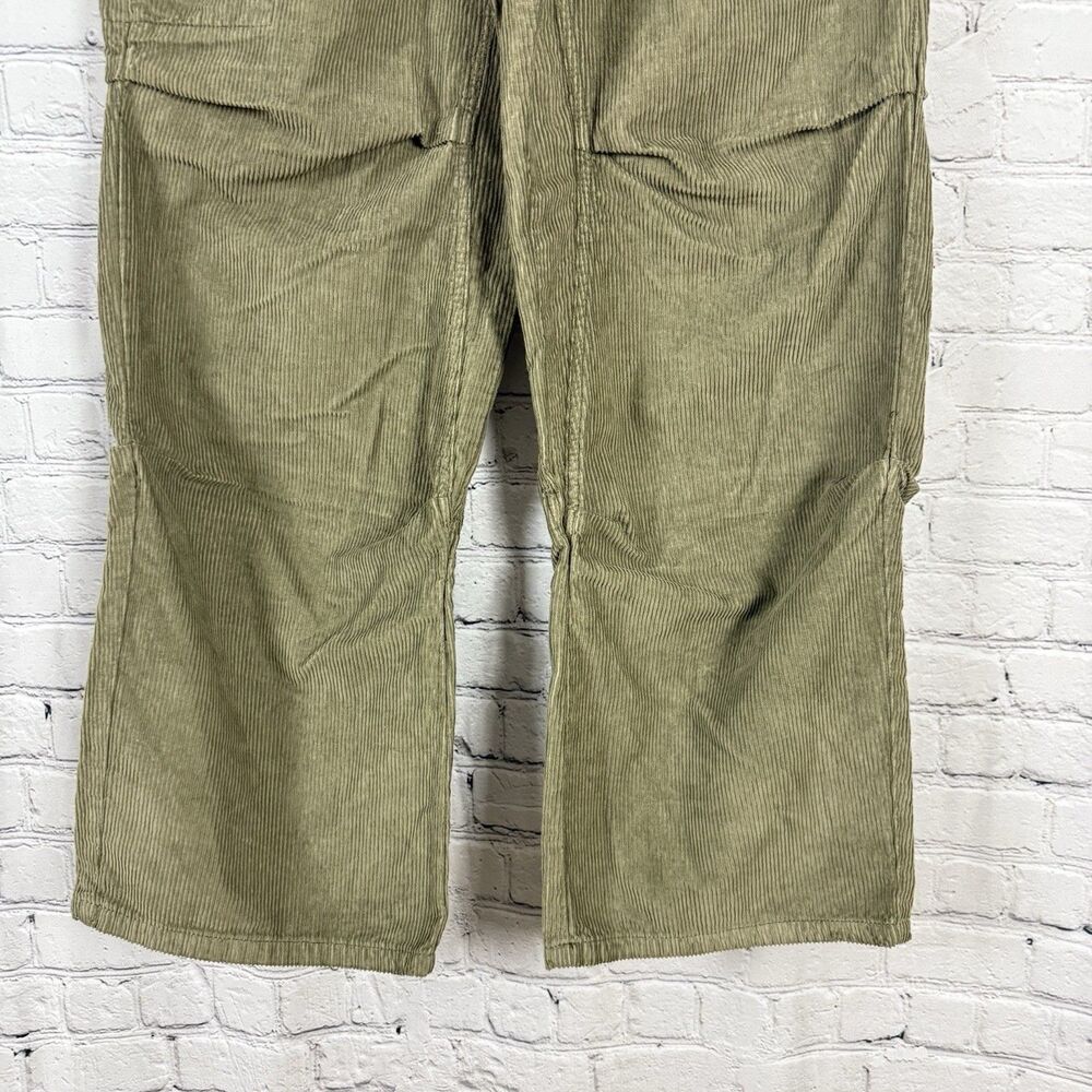 NWT We The Free People Modern Love Pull On Cord Jeans Green High Rise - Picture 8 of 16